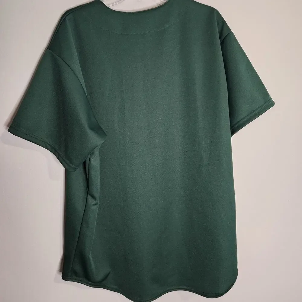 Vtg Majestic Notre Dame Basketball Warm Up Shirt Jersey Sht Sleeve USA, Mens XL